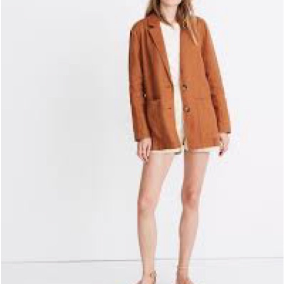 Madewell Jackets & Blazers - Madewell Linen Dorset Tan Blazer